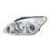 Headlight left H1+H7 including actuator 8207961 Van Wezel