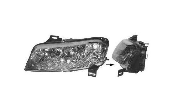 Headlight left H7+H1+H1. to '03 5-door 1626961 Van Wezel