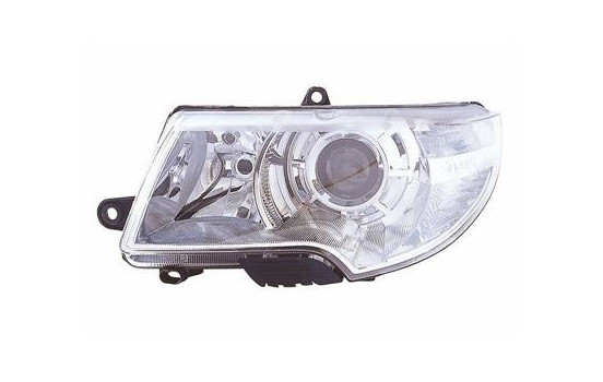Headlight left H7+H3 without headlight washer holes 7636961 Van Wezel