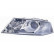 Headlight left LOOK'Xenon' H7+H1 7622963 Van Wezel