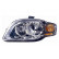Headlight left to '07 H7+H7 0326961 Van Wezel