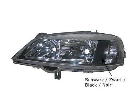 Headlight left with flashing light BLACK Rim 3742967 Van Wezel, Image 2