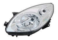 Headlight left with flashing light H4 including ADJUSTING MOTOR Chrome 4371963 Van Wezel