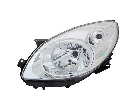 Headlight left with flashing light H4 including ADJUSTING MOTOR Chrome 4371963 Van Wezel