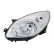 Headlight left with flashing light H4 including ADJUSTING MOTOR Chrome 4371963 Van Wezel