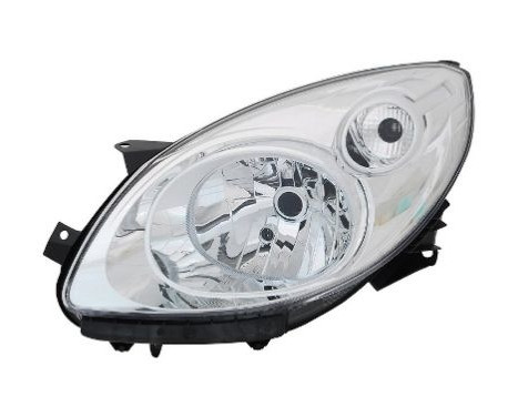Headlight left with flashing light H4 including ADJUSTING MOTOR Chrome 4371963 Van Wezel, Image 2