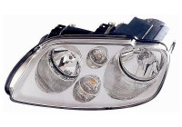 Headlight left with indicator 2 X H7 Chrome without moth. 5856965 Van Wezel