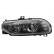 Headlight left with indicator H1+H7 Smoked 0156963 Van Wezel