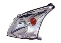 Headlight left with indicator H4 + ELekt Rule 5382961 Van Wezel