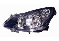 Headlight left with indicator H7+H1 Sport (BLACK) 3750963 Van Wezel