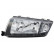Headlight left with indicator H7 + H3 BLACK 7625963 Van Wezel