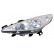 Headlight left with indicator H7+H7+H1 4029963 Van Wezel, Thumbnail 2
