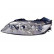 Headlight left with indicator without FOG LIGHT HOLE Chrome 2754961 Van Wezel