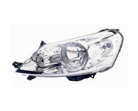 Headlight on the left with indicator H4 including actuator 1612961 Van Wezel