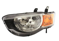 Headlight on the left with indicator H4 including actuator 3236961 Van Wezel