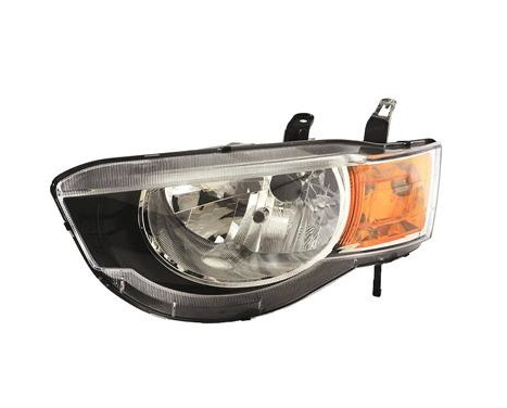 Headlight on the left with indicator H4 including actuator 3236961 Van Wezel