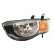 Headlight on the left with indicator H4 including actuator 3236961 Van Wezel