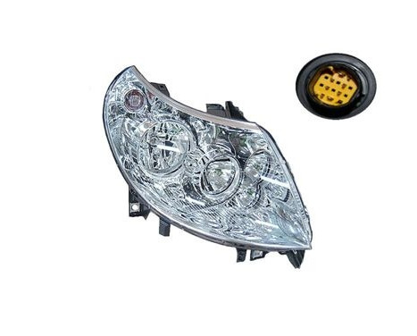 Headlight on the right including actuator 1651962 Van Wezel