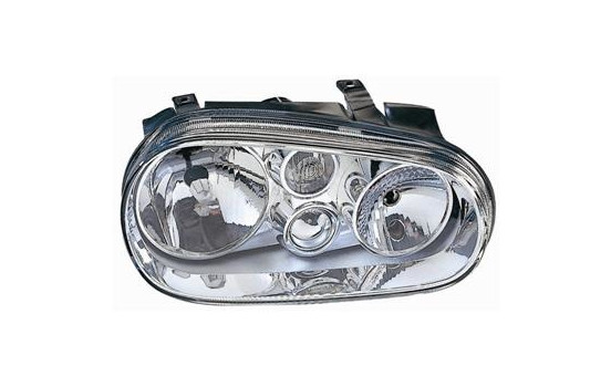 Headlight on the right with flashing light with FOG LIGHT HOLE (H1+H7+H3) including actuator 5888968 Van Wezel