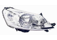Headlight on the right with indicator H4 including actuator 1612962 Van Wezel
