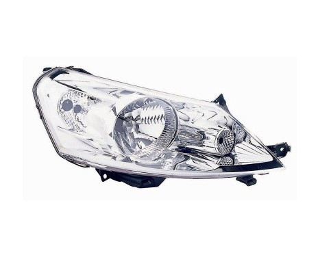 Headlight on the right with indicator H4 including actuator 1612962 Van Wezel