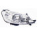 Headlight on the right with indicator H4 including actuator 1612962 Van Wezel, Thumbnail 2