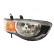 Headlight on the right with indicator H4 including actuator 3236962 Van Wezel