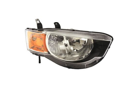 Headlight on the right with indicator H4 including actuator 3236962 Van Wezel