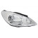 Headlight on the right with indicator H4 including actuator 8208962 Van Wezel