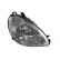 Headlight on the right with indicator H7+H1+H3 including actuator 0956962 Van Wezel