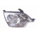 Headlight on the right with indicator H7+H7 including actuator 3762962 Van Wezel