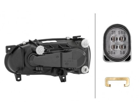 Headlight right 1DJ 008 187-041 Hella, Image 3