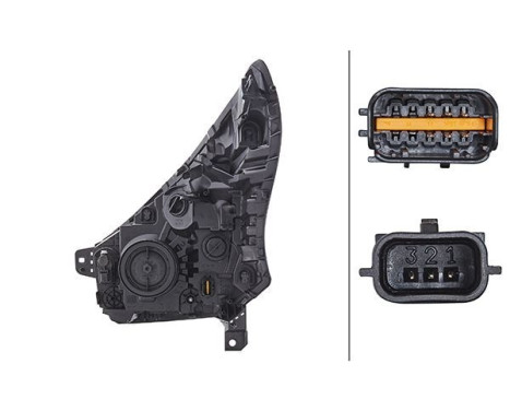 Headlight right 1EE 011 410-421 Hella, Image 2
