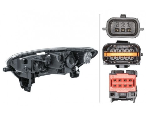 Headlight right 1EL 011 770-861 Hella, Image 2