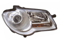 Headlight right 2 X H7 Chrome including actuator 5857962 Van Wezel