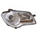 Headlight right 2 X H7 Chrome including actuator 5857962 Van Wezel