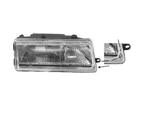 Headlight right from '96 +/- electric 4932962 Van Wezel