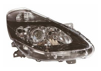 Headlight right H7+H7+H1 BLACK Steering 4333966 Van Wezel