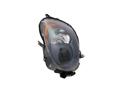 Headlight right H7+H7 including ADJUSTING MOTOR Smoked 0177964 Van Wezel