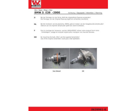 Headlight right to 9/'00 including actuator 0639964 Van Wezel, Image 3