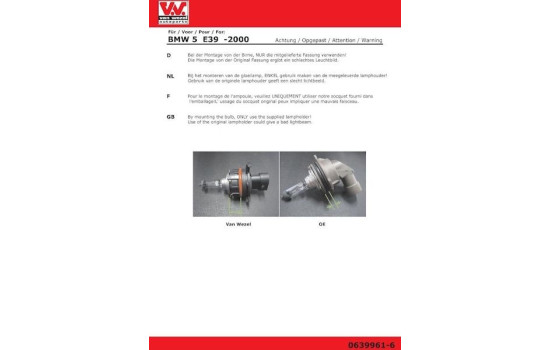 Headlight right to 9/'00 including actuator 0639964 Van Wezel, Image 3