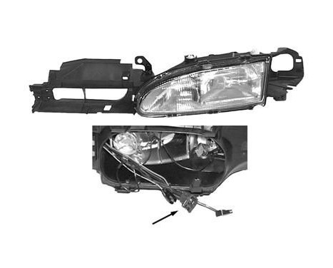 Headlight right until '10/94 + ELECTRICAL REG. 2XH1 1825944 Van Wezel, Image 2