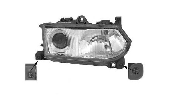 Headlight right until '99 +/- ELECTRICAL CONTROL 0145962 Van Wezel