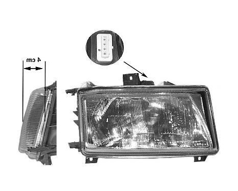 Headlight right until 7/'96 +Elinks REG. Type VALEO 4912944 Van Wezel