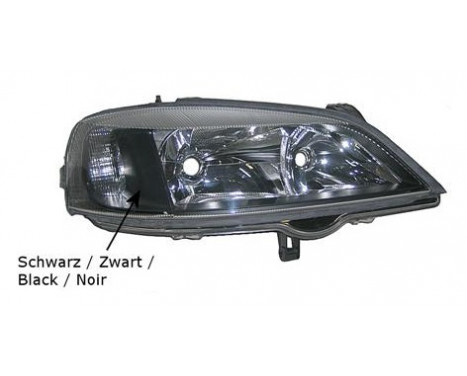 Headlight right with flashing light BLACK Rim 3742968 Van Wezel