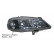Headlight right with flashing light BLACK Rim 3742968 Van Wezel