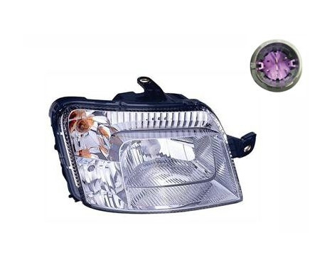 Headlight right with flashing light from '09 H4 including actuator 1711962 Van Wezel, Image 2