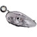 Headlight right with flashing light H4 + Electric Motor 1624962 Van Wezel, Thumbnail 2