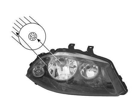 Headlight right with indicator 2 X H7 4917964 Van Wezel, Image 3