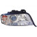Headlight right with indicator from 08/01+ 2 X H7 0317962 Van Wezel
